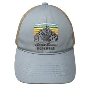 Eddie Bauer Workwear Snapback Trucker Hat Blue One Size Embroidered